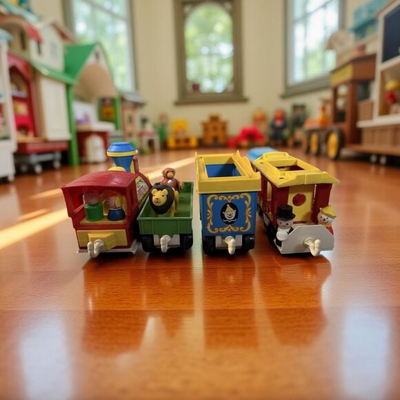 Vintage 1973 Fisher-Price Little People Family Circus Train Set - Picture 1 of 16